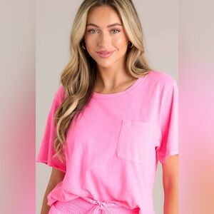 Nwt Z Supply Monterey Slub Tee in Neon Pink